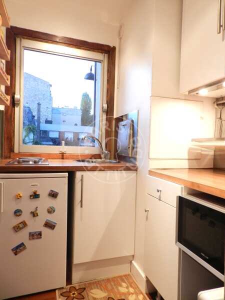 Kitchen Furnished apartment - 28m²  - 1 bedroom - Père Lachaise - Paris