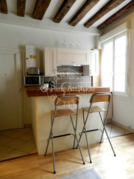 Kitchen Furnished apartment - 31m²  - 1 bedroom - Arts et Métiers - Paris