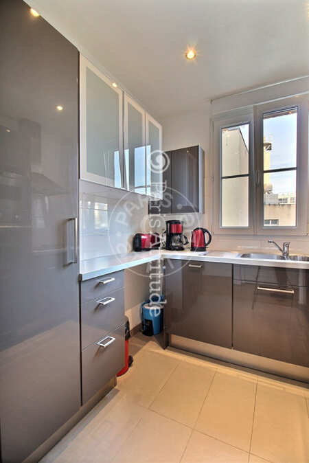 Kitchen Furnished apartment - 42m²  - 1 bedroom - Trocadéro - Paris