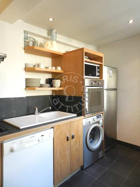 Küche Möblierte wohnung - 90m²  - 1 Zimmer - Saint-Germain - Paris