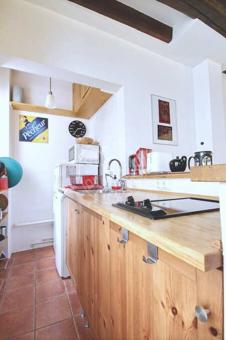 Cuisine Studio alcove meublé - 30m²  - Oberkampf - Paris