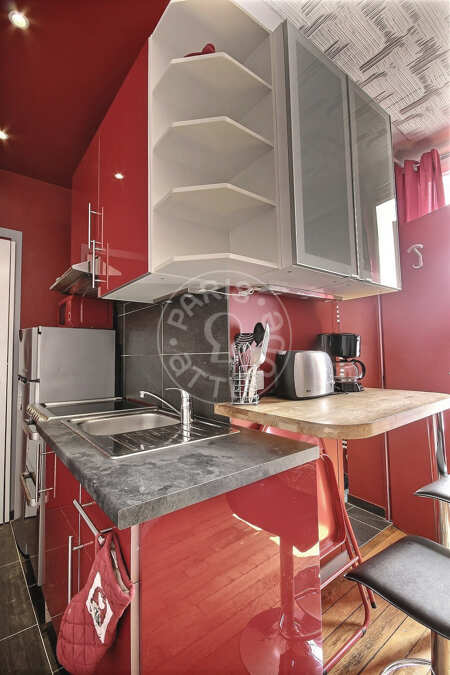 Cozinha Apartamento mobilado - 28m²  - 1 quarto - Oberkampf - Paris