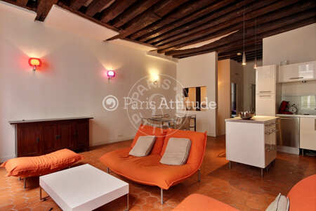 Sala Apartamento mobilado - 65m²  - 2 quartos - Montorgueil - Paris