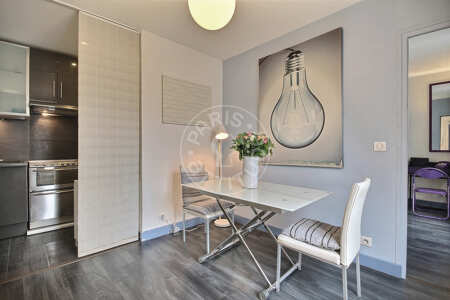 Salon Appartement meublé - 28m²  - 1 chambre - Bastille - Paris
