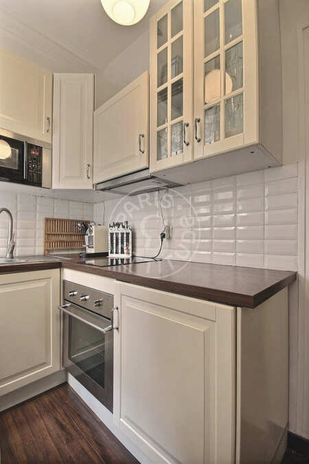 Cuisine Appartement meublé - 27m²  - 1 chambre - Tour Eiffel - Paris