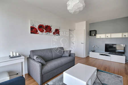 Living room Furnished apartment - 45m²  - 1 bedroom - Motte-Piquet Grenelle - Paris