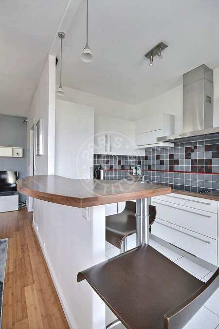Kitchen Furnished apartment - 45m²  - 1 bedroom - Motte-Piquet Grenelle - Paris