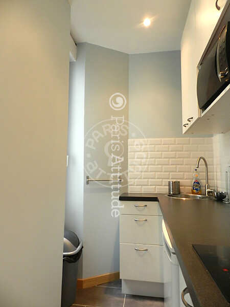 Cuisine Studio alcove meublé - 25m²  - Canal Saint-Martin - Paris