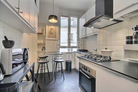 Cuisine Appartement meublé - 86m²  - 2 chambres - Oberkampf - Paris