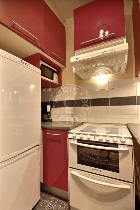 Küche Möblierte wohnung - 22m²  - 1 Zimmer - Commerce - Paris