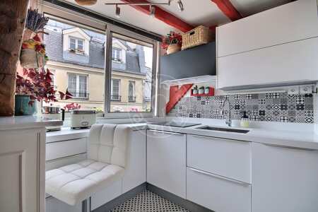 Cocina Piso amueblado - 38m²  - 1 dormitorio - Pyramides / Palais Royal - París