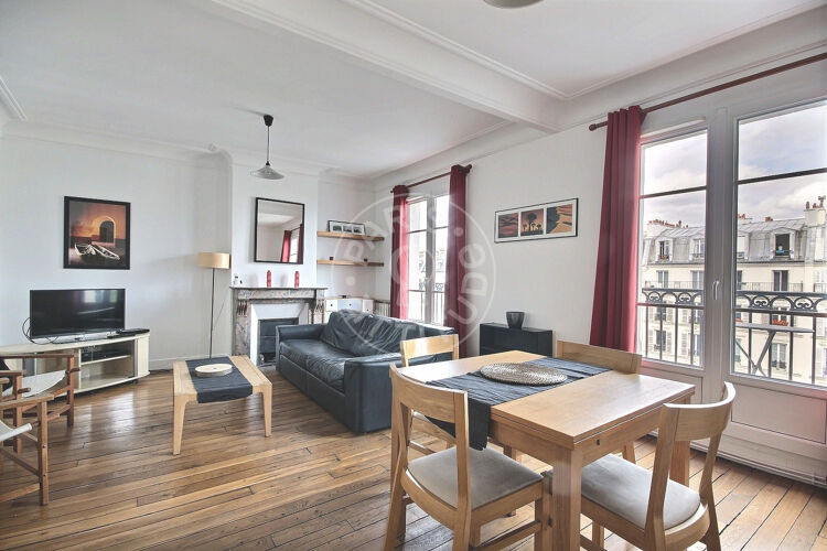 Living room - Furnished 1 bedroom - Paris 75011 - 10346
