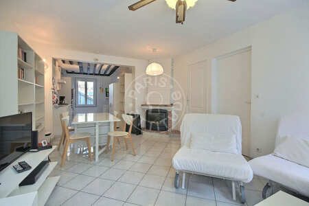 Salon Appartement meublé - 47m²  - 1 chambre - Oberkampf - Paris