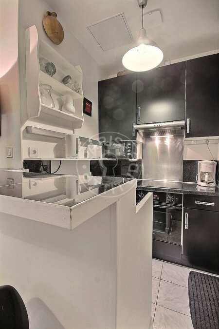 Cocina Estudio amueblado - 21m²  - Jules Joffrin - Mairie du 18ème - París