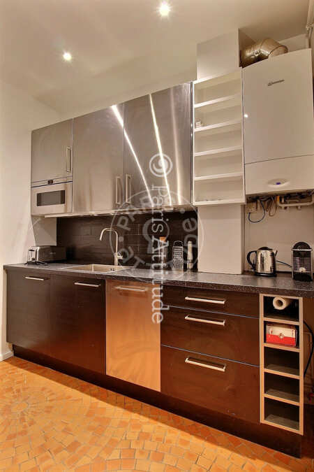 Cozinha Apartamento mobilado - 62m²  - 1 quarto - Alma-Marceau - Paris