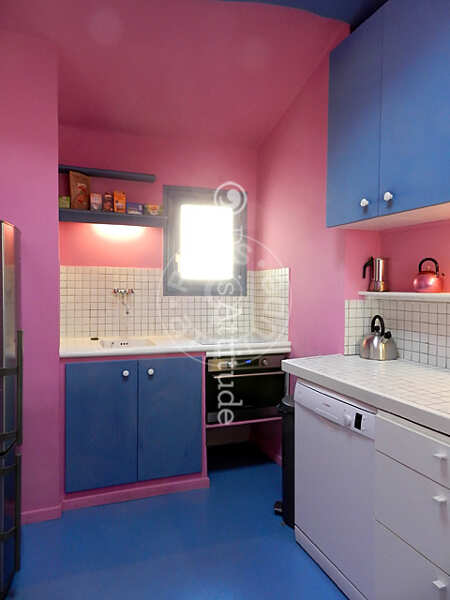 Cuisine Appartement meublé - 60m²  - 1 chambre - Châtelet - Paris