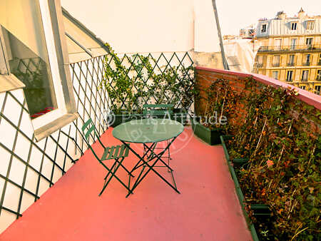 Terrasse Appartement meublé - 60m²  - 1 chambre - Châtelet - Paris