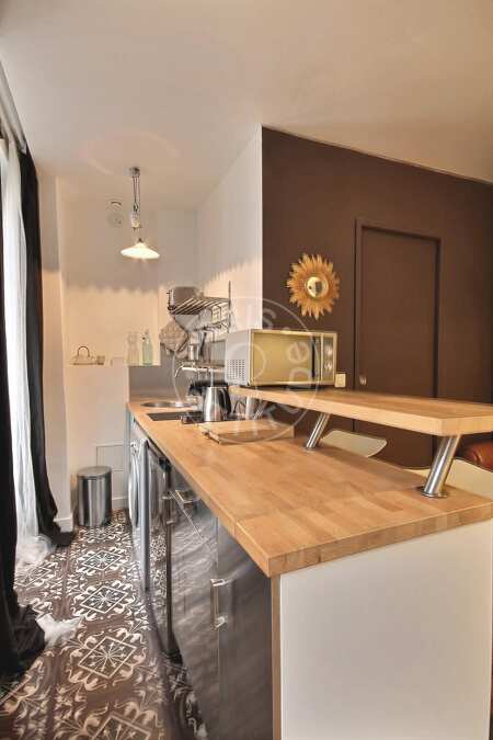 Cuisine Appartement meublé - 25m²  - 1 chambre - Montmartre / Place des Abbesses - Paris