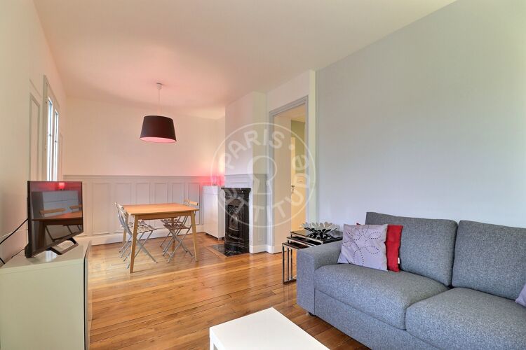 Living room - Furnished 1 bedroom - Paris 75017 - 10412