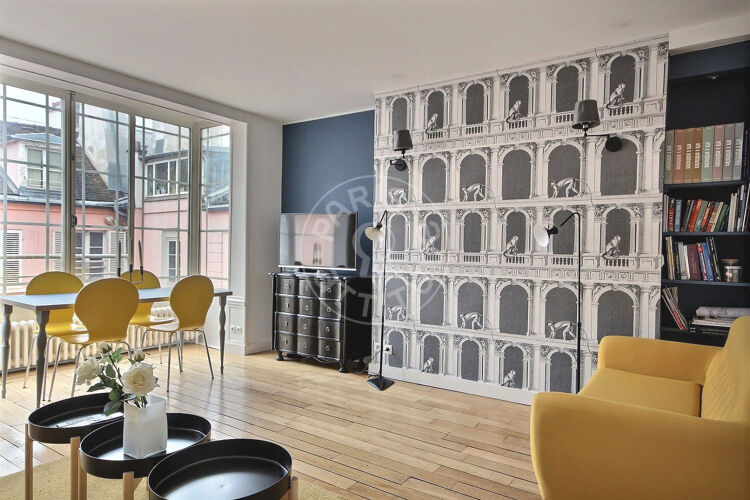 Living room - Furnished 2 bedrooms - Paris 75007 - 10433
