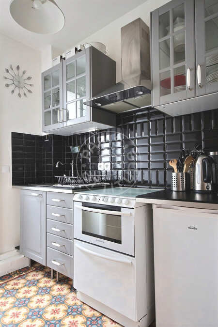 Kitchen Furnished apartment - 59m²  - 2 bedrooms - Musée d'Orsay - Paris