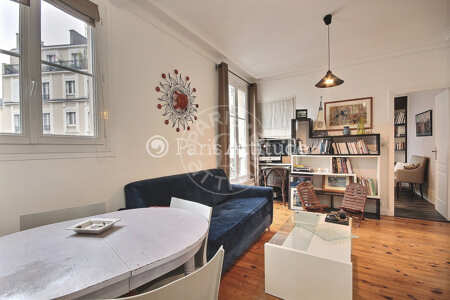 Living room Furnished apartment - 40m²  - 1 bedroom - Nation - Paris