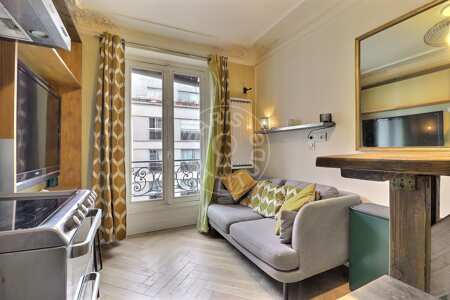 Salotto Appartamento arredato - 34m²  - 2 locali - Jules Joffrin - Mairie du 18ème - Parigi