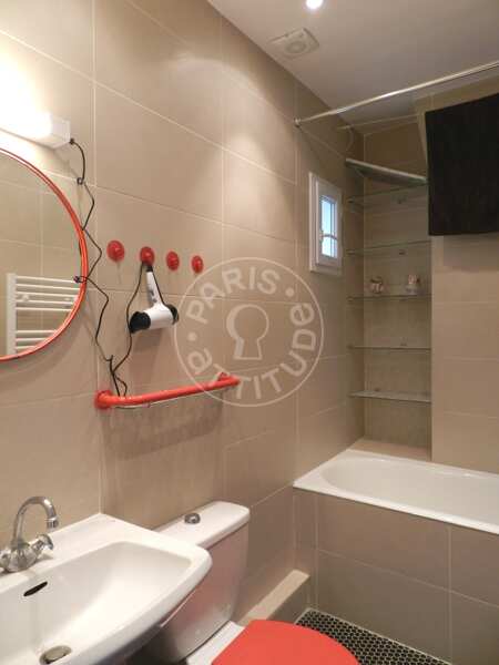 Baño Piso amueblado - 35m²  - 1 dormitorio - Les Gobelins - París