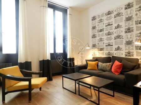 Salon Appartement meublé - 38m²  - 1 chambre - Port Royal / Raspail - Paris