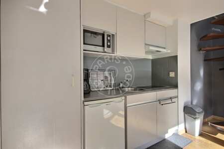 Kitchen Furnished studio alcove - 40m²  - Tolbiac - Paris