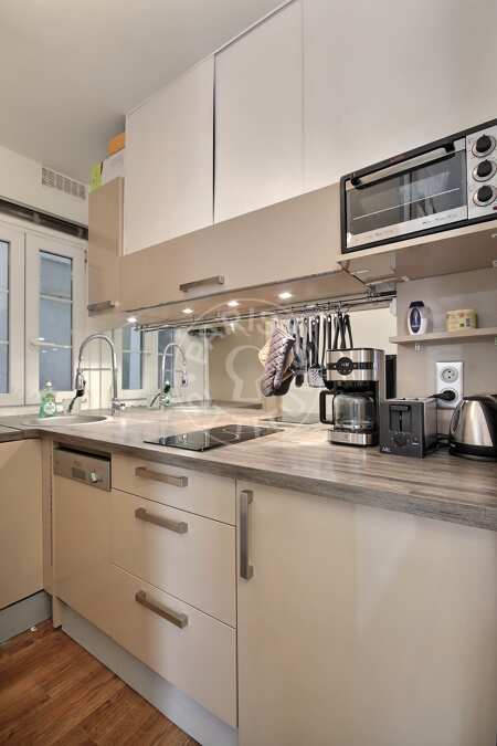 Cozinha Apartamento mobilado - 35m²  - 1 quarto - Invalides - Paris
