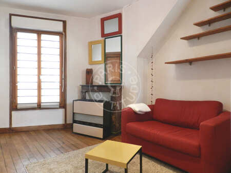 Living room Furnished apartment - 31m²  - 1 bedroom - Montmartre / Place des Abbesses - Paris