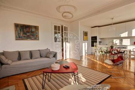 Salon Appartement meublé - 82m²  - 2 chambres - Invalides - Paris