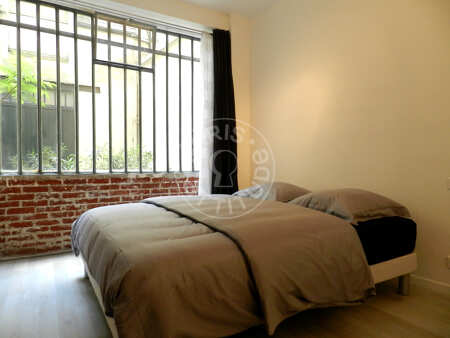 Camera da letto Appartamento arredato - 38m²  - 1 locale - Oberkampf - Parigi