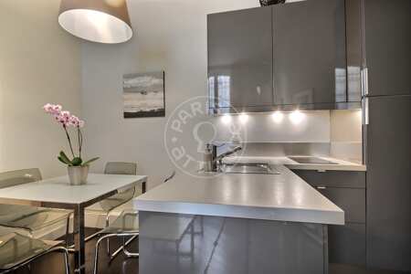 Küche Möblierte wohnung - 37m²  - 1 Zimmer - Parc Monceau - Paris