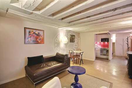 Sala Apartamento mobilado - 38m²  - 1 quarto - Saint-Germain - Paris