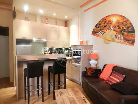 Sala Apartamento mobilado - 36m²  - 1 quarto - Pereire - Paris