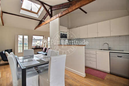 Cozinha Apartamento mobilado - 64m²  - 2 quartos - Invalides - Paris