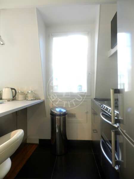 Cuisine Studio alcove meublé - 29m²  - La Muette / Bois de Boulogne - Paris