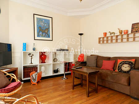 Wohnzimmer Möblierte wohnung - 70m²  - 2 Zimmer - Beaugrenelle - Paris