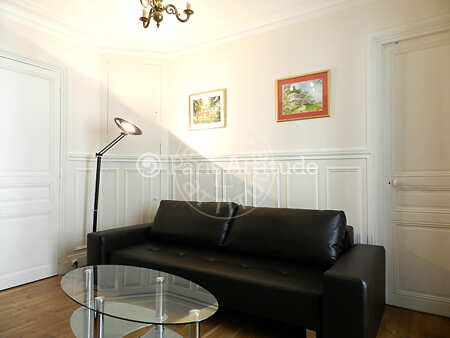 Living room Furnished apartment - 42m²  - 1 bedroom - Tour Eiffel - Paris