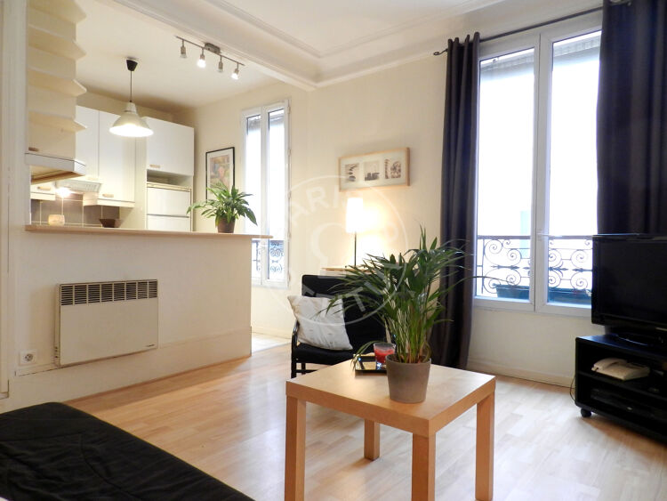 Living room - Furnished 1 bedroom - Paris 75017 - 10668