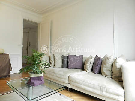 Salon Appartement meublé - 52m²  - 1 chambre - Canal de l'Ourcq - Paris
