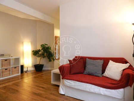 Salon Appartement meublé - 41m²  - 1 chambre - Convention - Paris