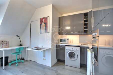 Salon Studio meublé - 15m²  - Parc Monceau - Paris