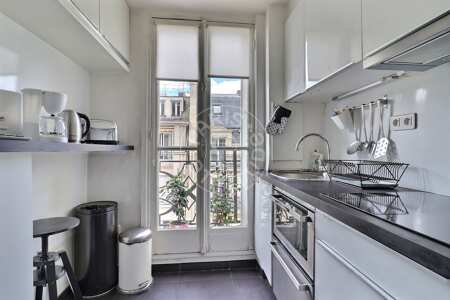Küche Möblierte wohnung - 45m²  - 1 Zimmer - Pereire - Paris