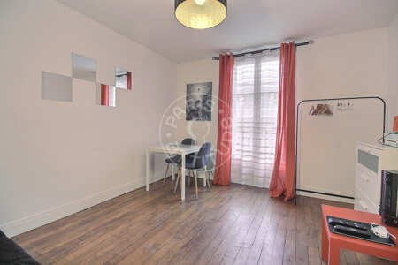 Living room Furnished studio - 21m²  - Guy Môquet - Paris