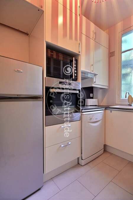 Cozinha Apartamento mobilado - 62m²  - 1 quarto - Motte-Piquet Grenelle - Paris