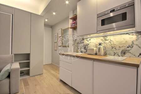 Cuisine Studio meublé - 25m²  - Parc Monceau - Paris