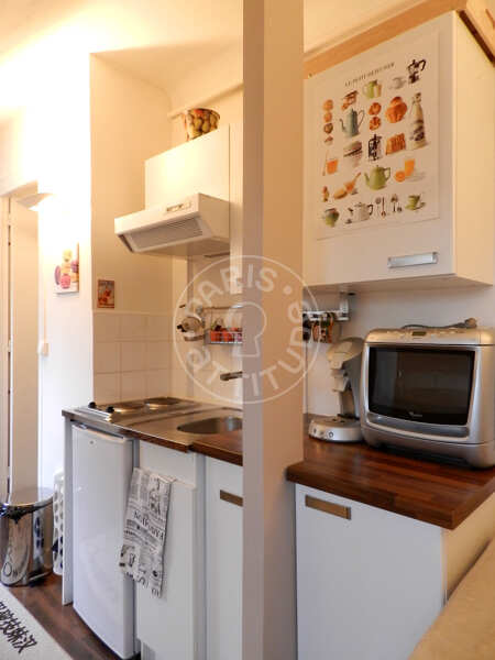 Cozinha Apartamento mobilado - 20m²  - 1 quarto - Motte-Piquet Grenelle - Paris